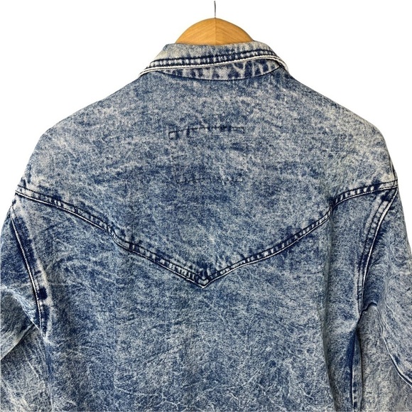 Jorda Oversized Acid Wash Denim Jean Jacket Blue Size Small 80’s Vintage - Picture 6 of 7
